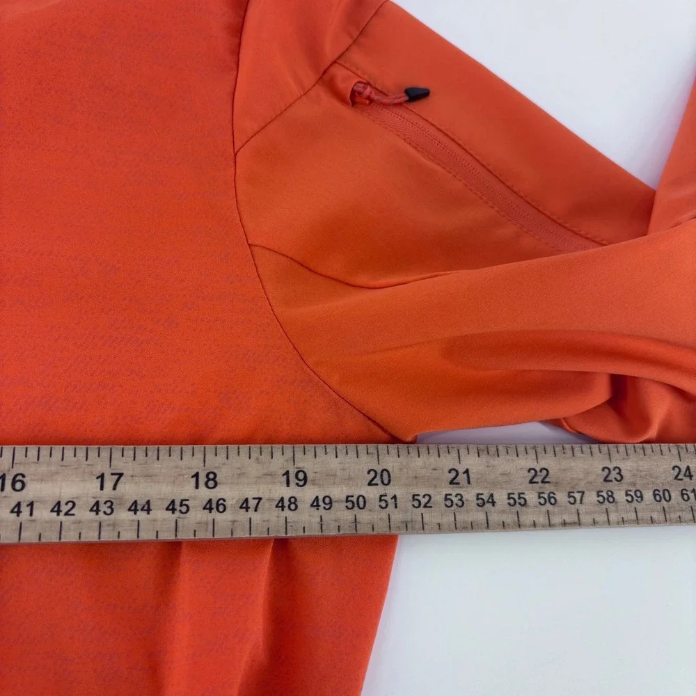 Adidas Supernova Running Jacket Mens Small Orange Full Zip Thumbholes Athletic
